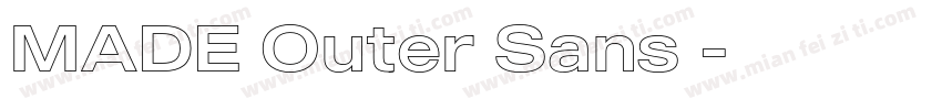 MADE Outer Sans字字体转换
